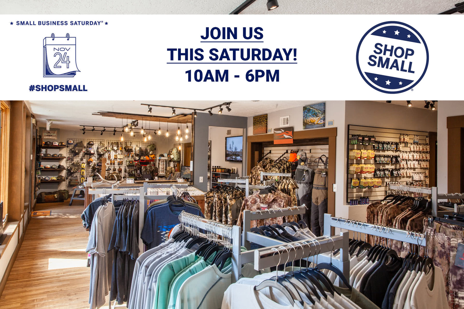 Small Business Saturday Hunting and Fishing Sale