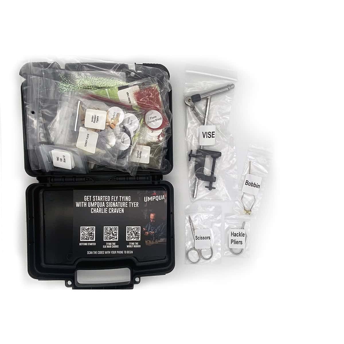 052857350500 Umpqua Beginner Fly Tying Kit What's Inside