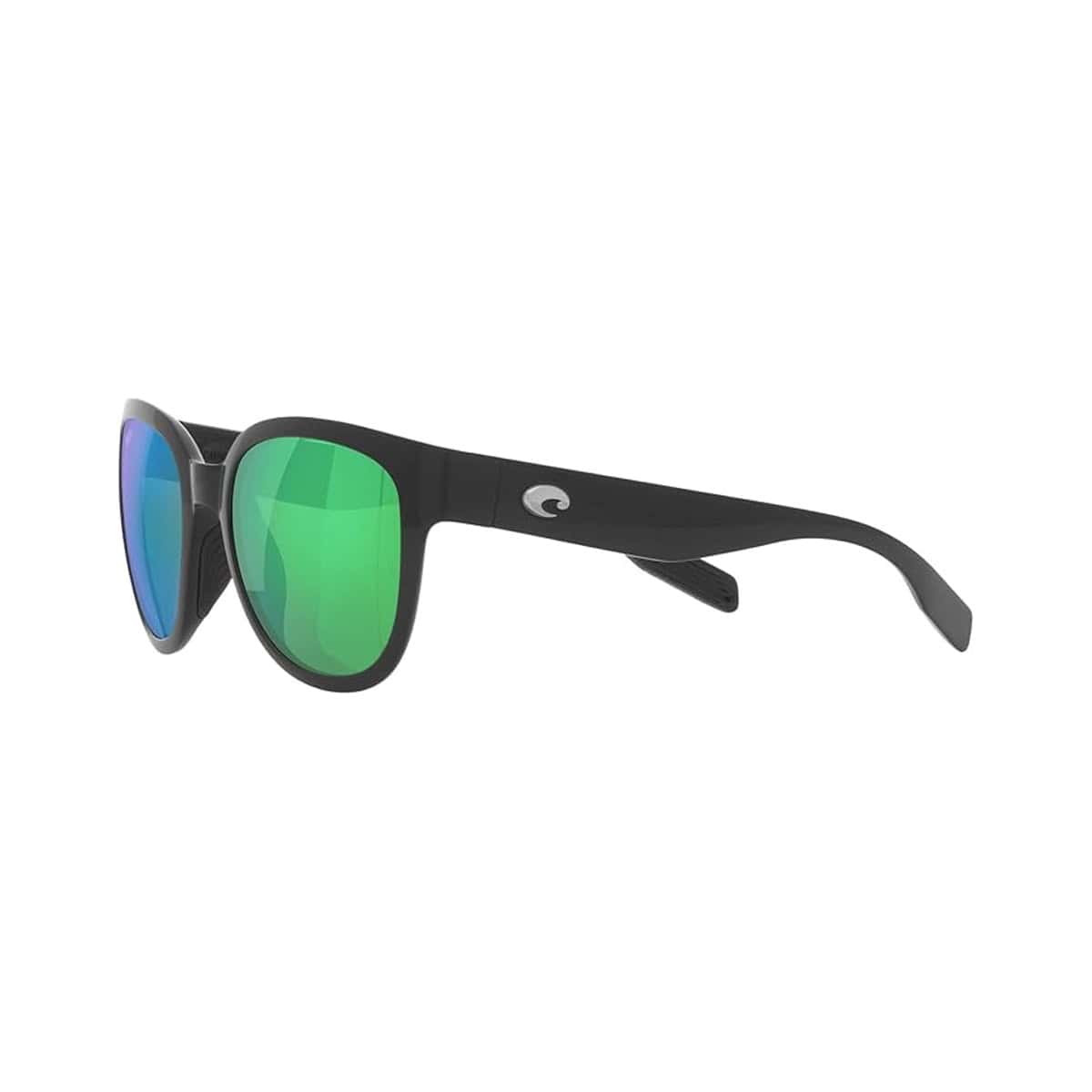 097963911092 Costa Salina Black Frames Green Mirror 580p Lenses Polarized Womens Sunglasses Side View