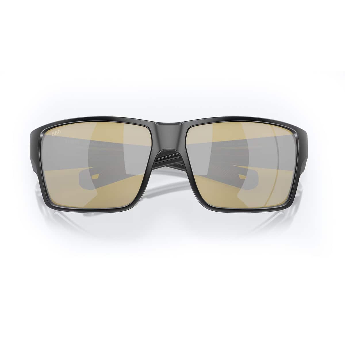 097963911207 Costa Reefton Pro Matte Black Frames Sunrise Silver Mirror 580p Lenses Polarized Mens Sunglasses Front View