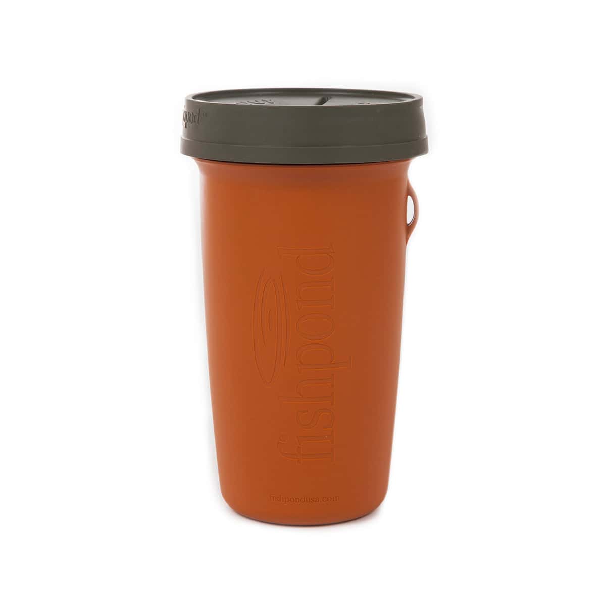 816332012105 Fishpond Largemouth PIOPOD Cutthroat Orange Micro Trash Cupholder Container Detail Front