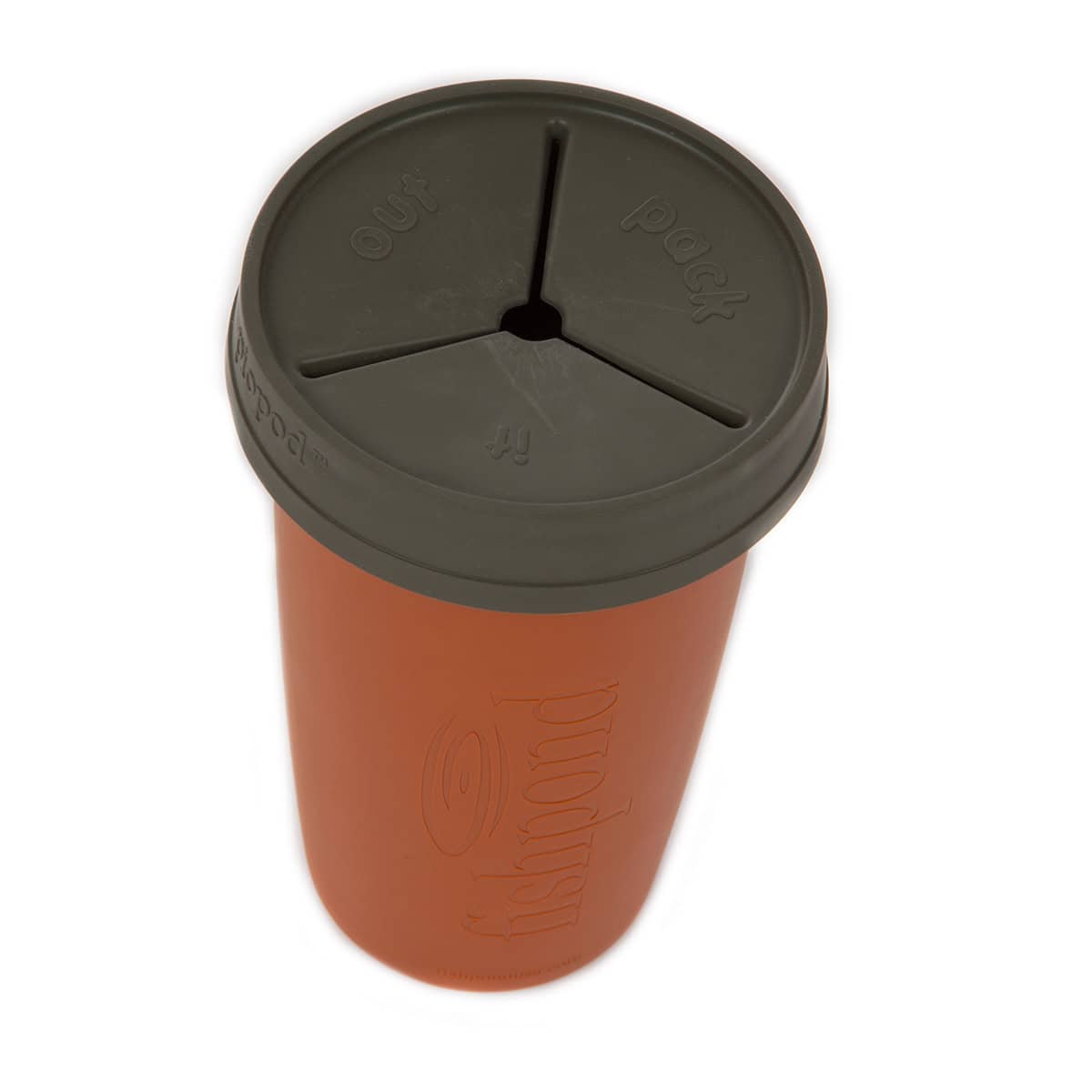 816332012105 Fishpond Largemouth PIOPOD Cutthroat Orange Micro Trash Cupholder Container Top Down Alt