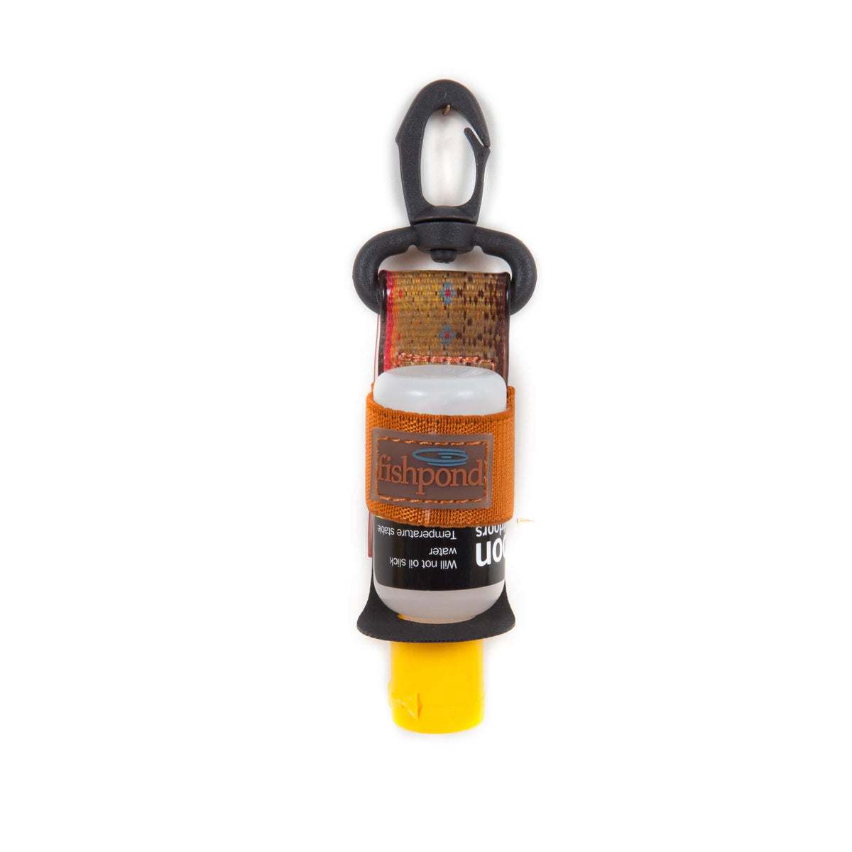 816332012327 FH BT Fishpond Floatant Bottle Holder Brown Trout With Dry Fly Floatant