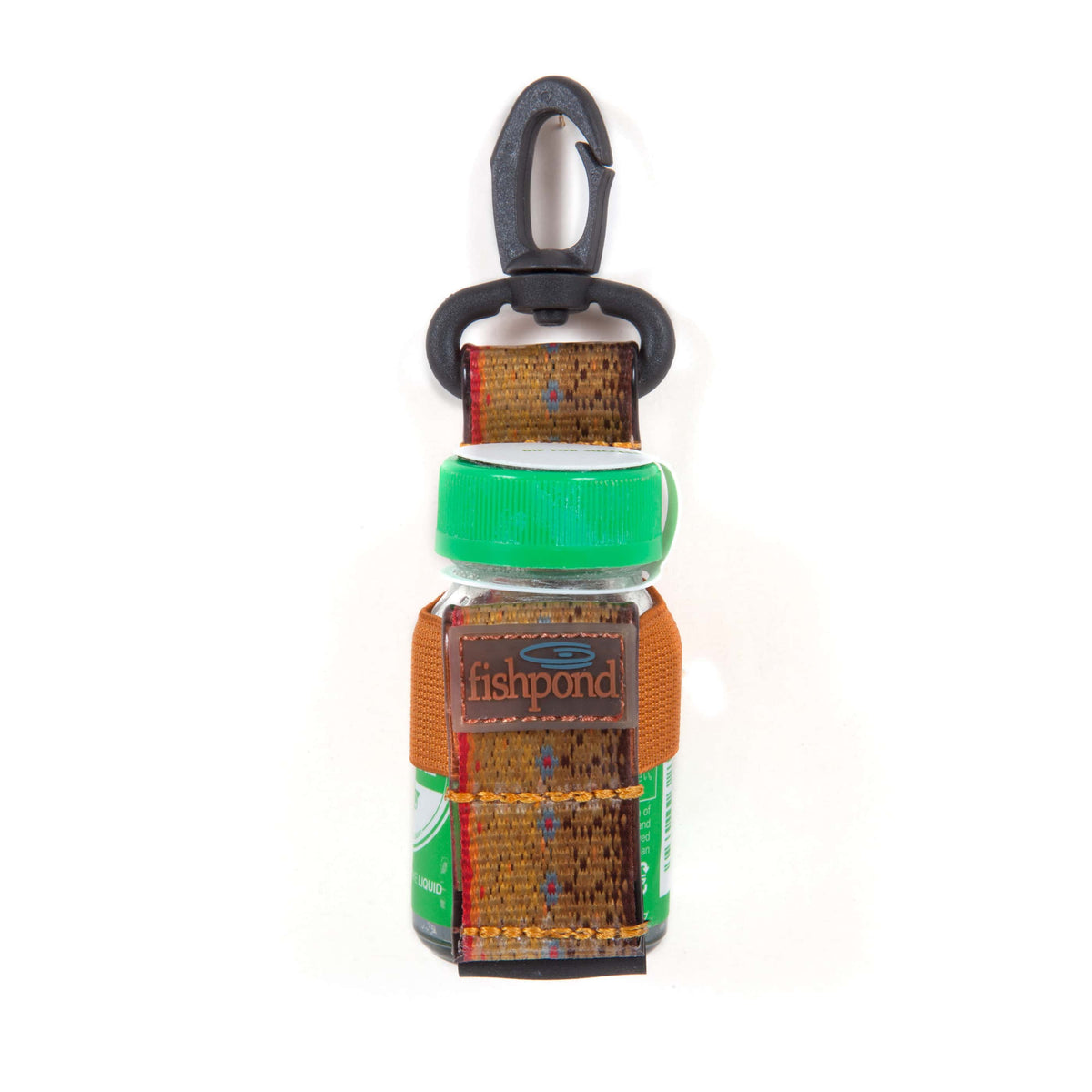816332012358 DSBH BT Fishpond Dry Shake Bottle Holder Fly Fishing Floatant Shake Holder Brown Trout With Shimazaki Liquid Shake