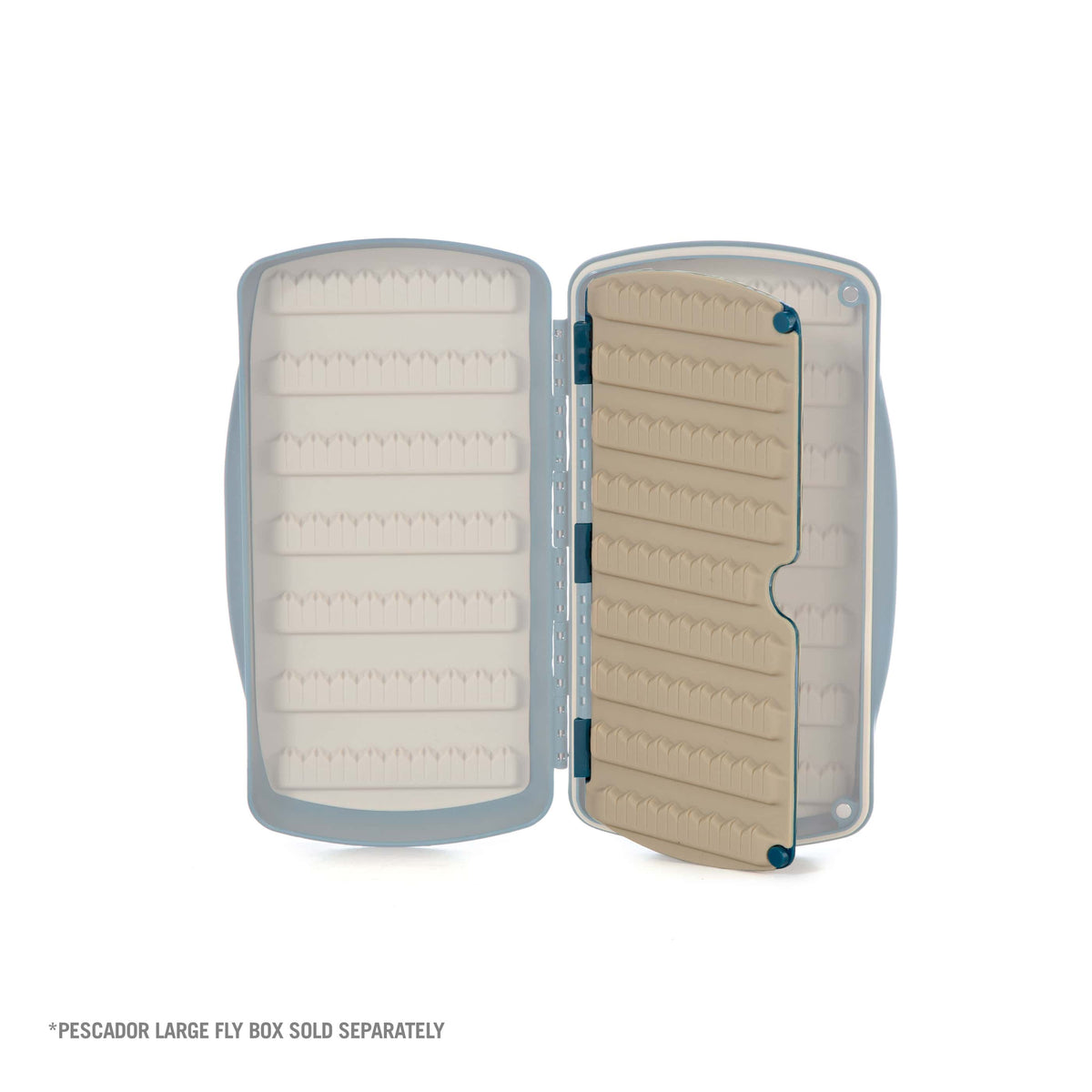 816332014345 B08N8M55GX TPL L Fishpond Tacky Pescador Fly Box Large Leaflet Extra Fly Box Insert Page Open Transparent