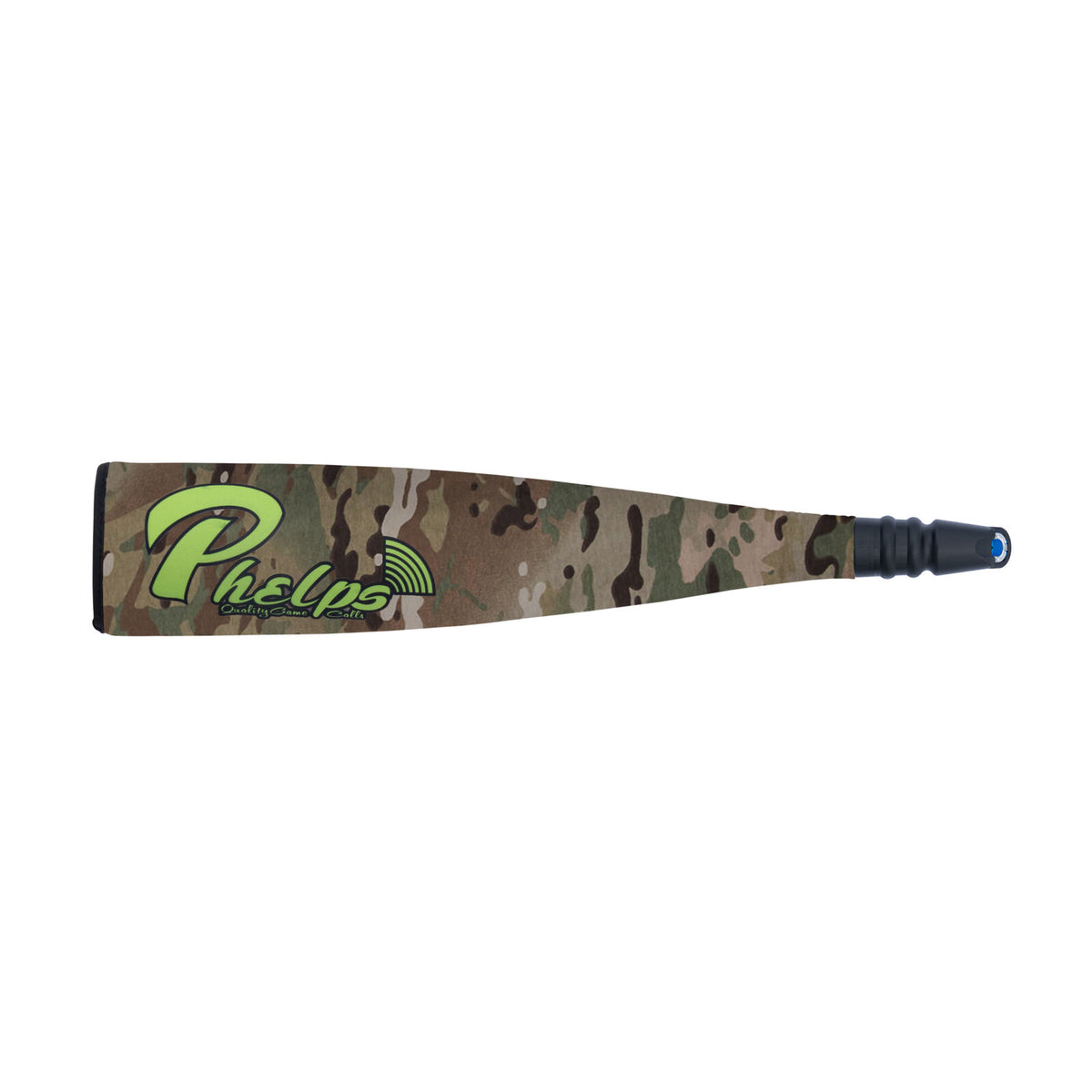 843380129646 Phelps metal bugle tube color woodland camo with ez bugler mouthpiece