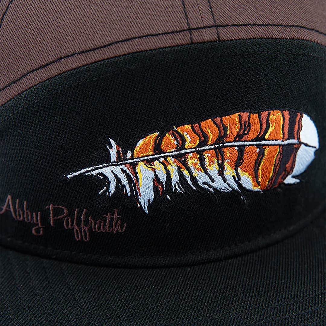 850029265184 art 4 all abby paffrath hawk feather trucker hat artwork detail