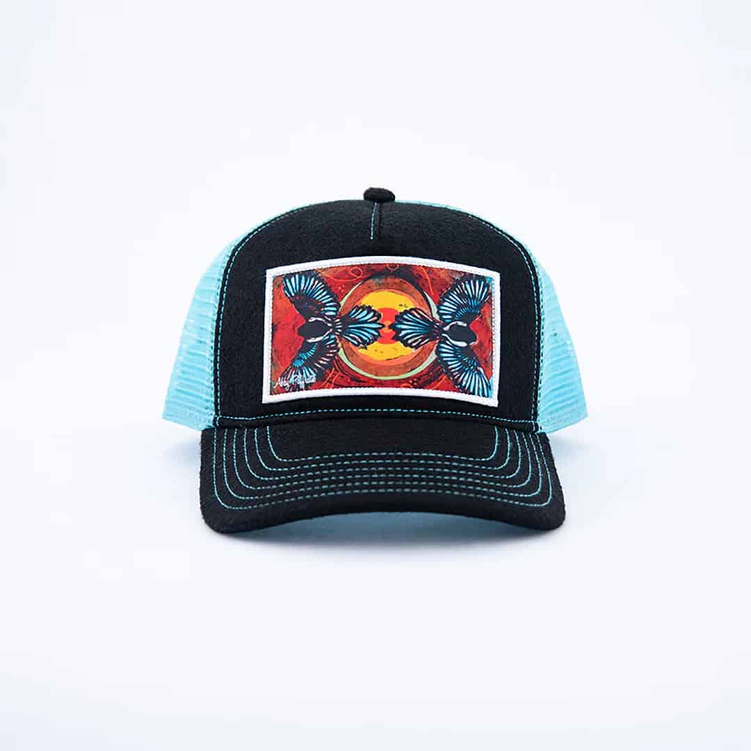 850029265214 art 4 all abby paffrath magpies trucker hat straight on