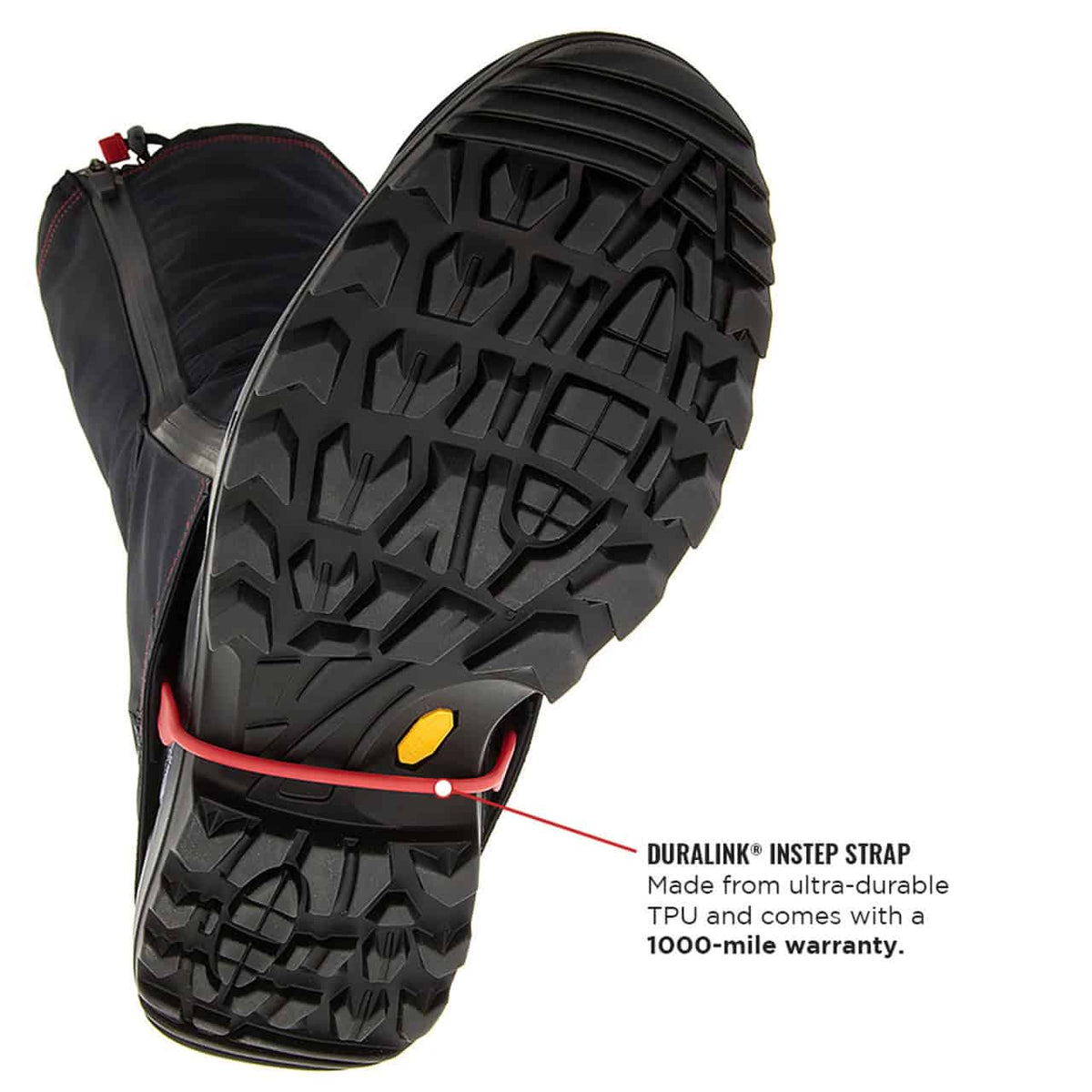 853543007285 Kahtoola LEVA Gaiter Tall Feature Callout Bottom