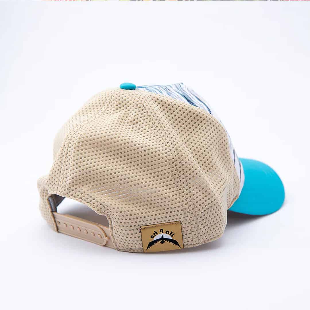 854740008891 art 4 all abby paffrath bone and permit fishing unstructured low profile trucker hat three quarter