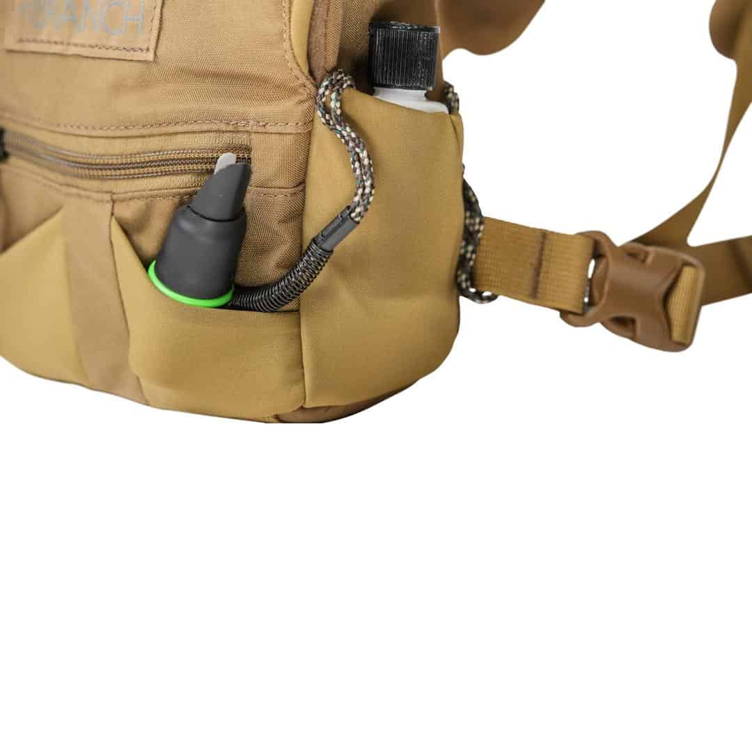 888564191477 Mystery Ranch Bino Harness 10x Coyote Call Detail Closeup