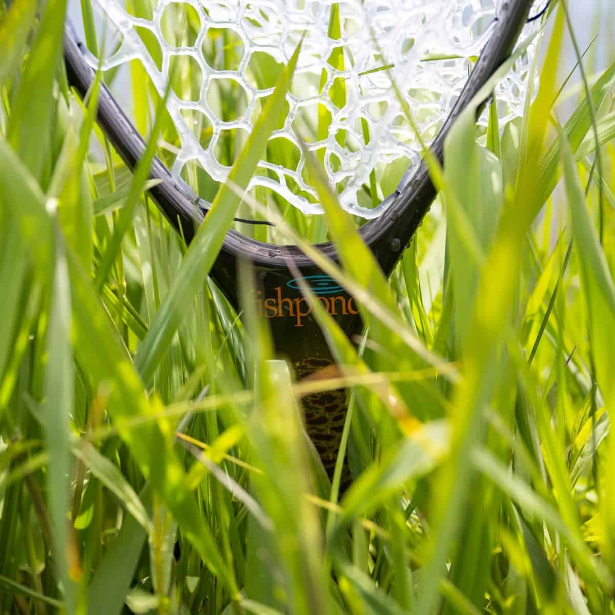 NCN 816332016240 Fishpond Nomad Canyon Fly Fishing Net Floating In Grass