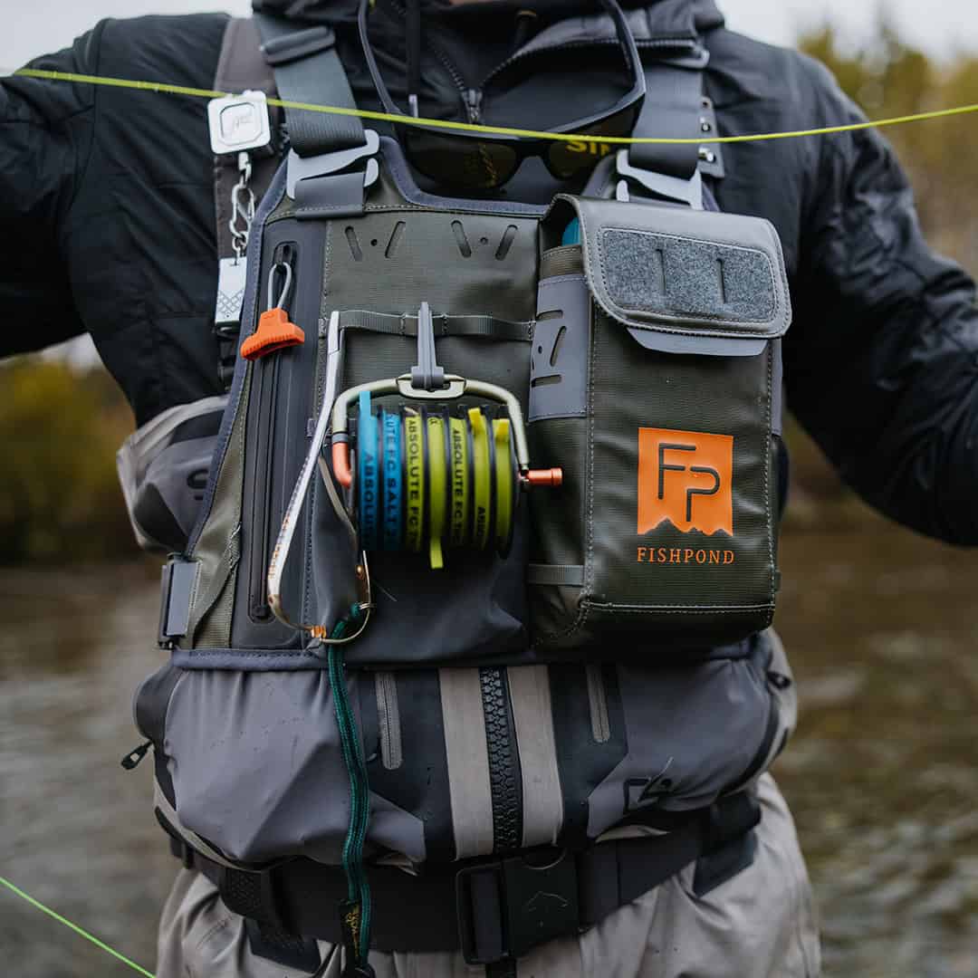 New 2025 816332016226 Fishpond Stormshadow Chest Pack Water Resistant Fly Fishing Chest Pack Front Closeup Detail