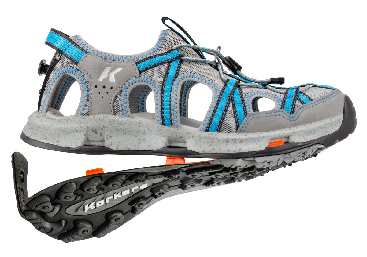 Korkers Women's Swift Current sandal with detached Trailtrac outsole