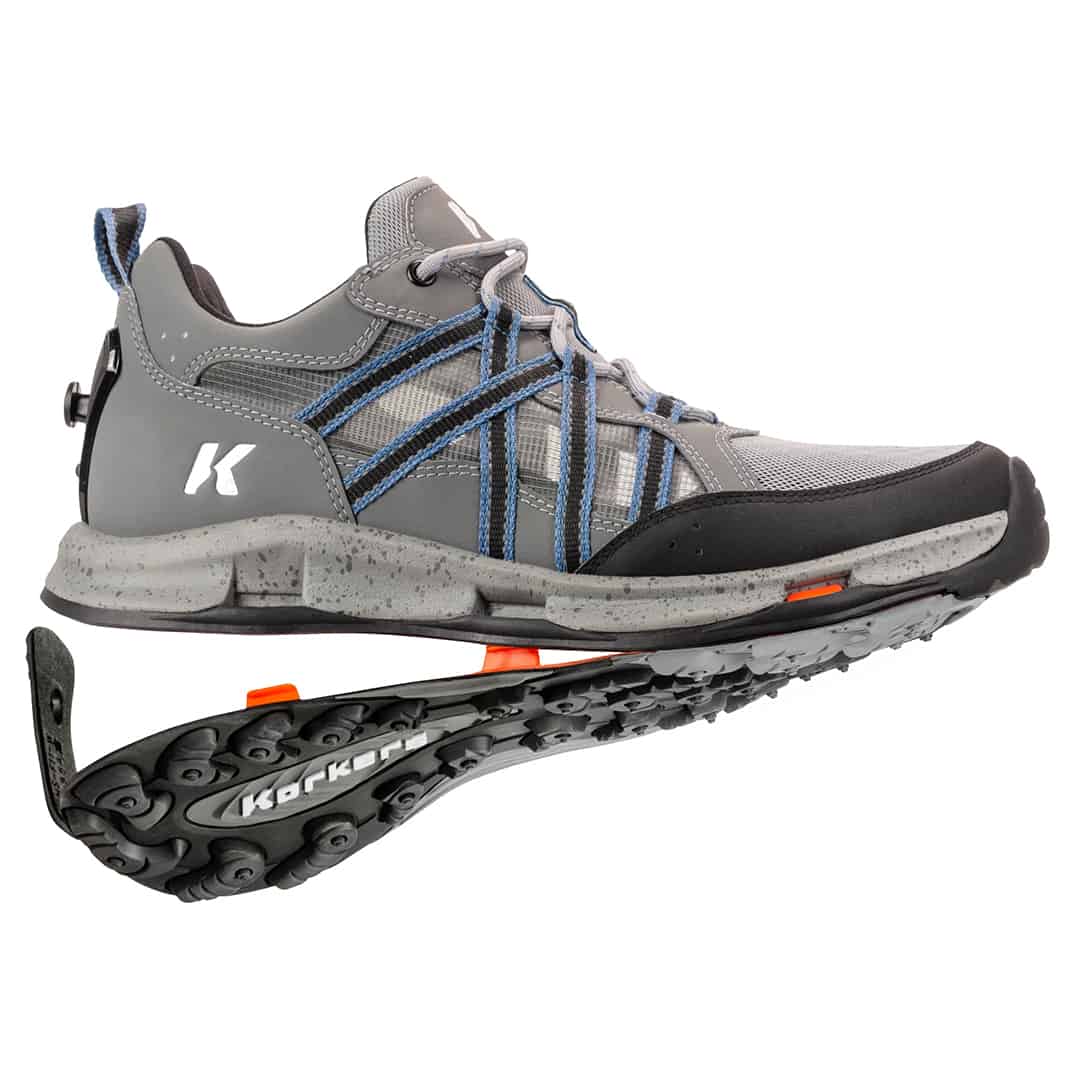 096351105754 korkers all axis wading shoe fly fishing wading shoe with trail trac sole