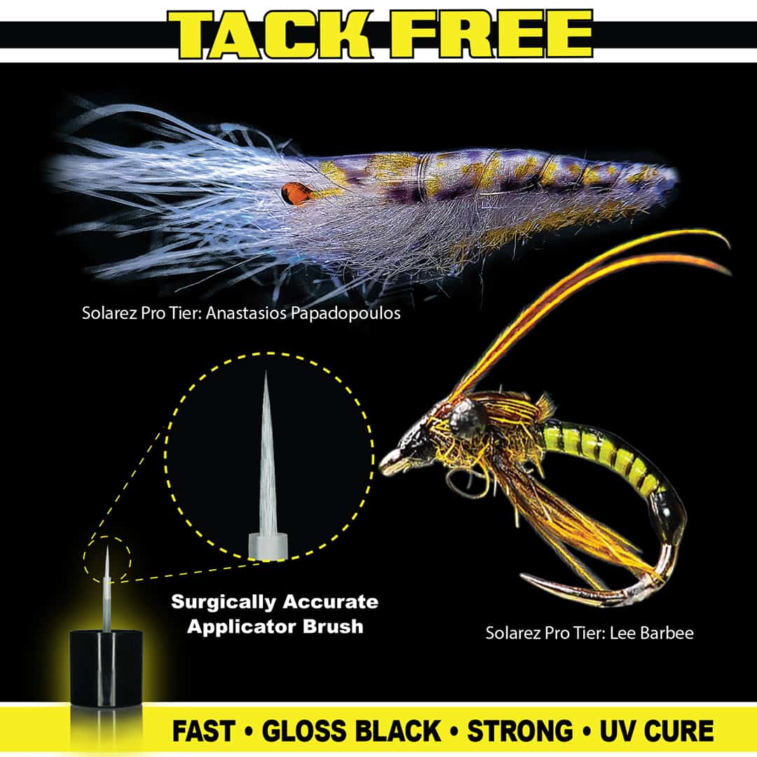 728392759138 Solarez Bone Dry Black Ultra Thin Uv Cure Resin Fly Tying Flyer Accurate Slim Brush