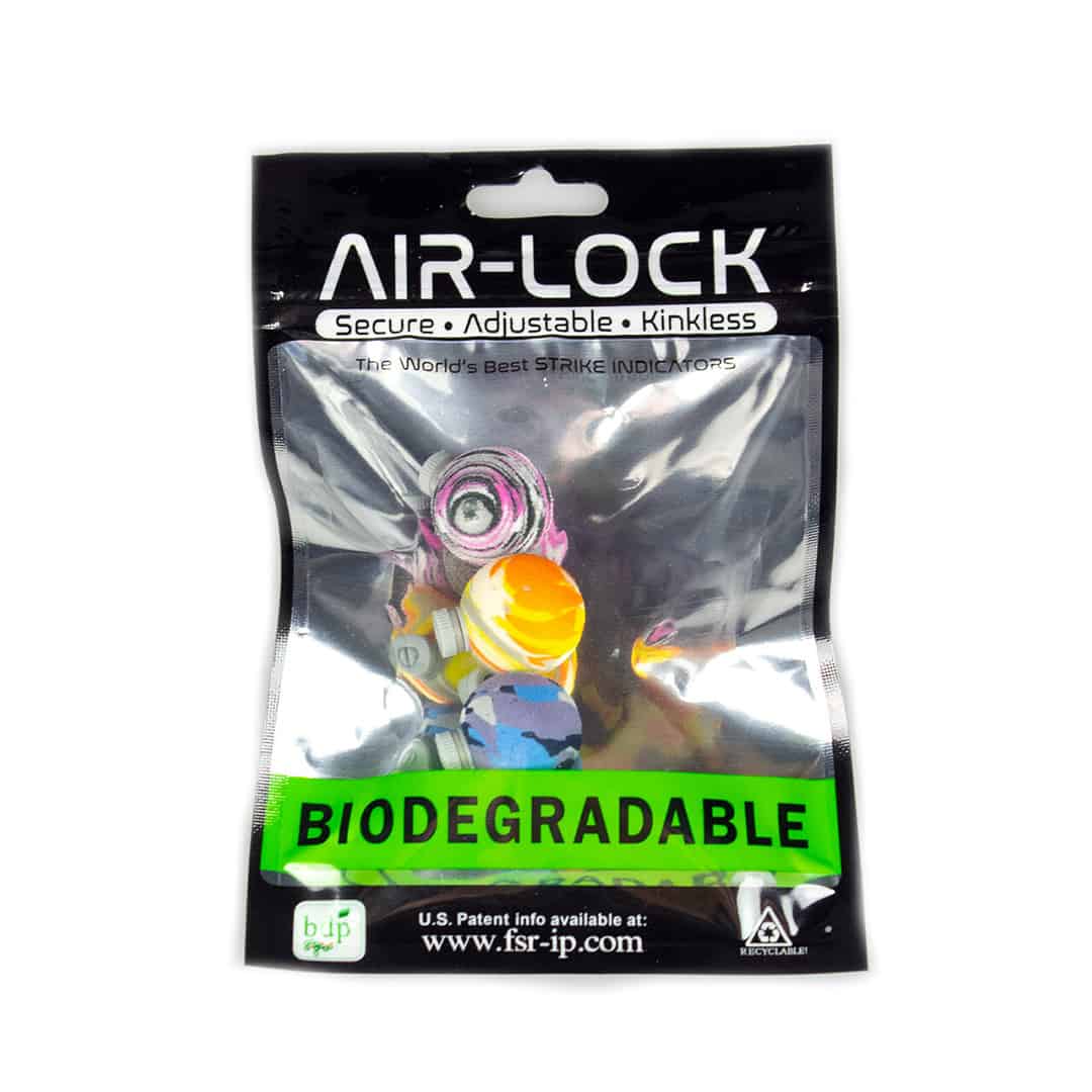 789075403649 airlock fly fishing strike indicators 3 pack marbled camouflage colors in packaging