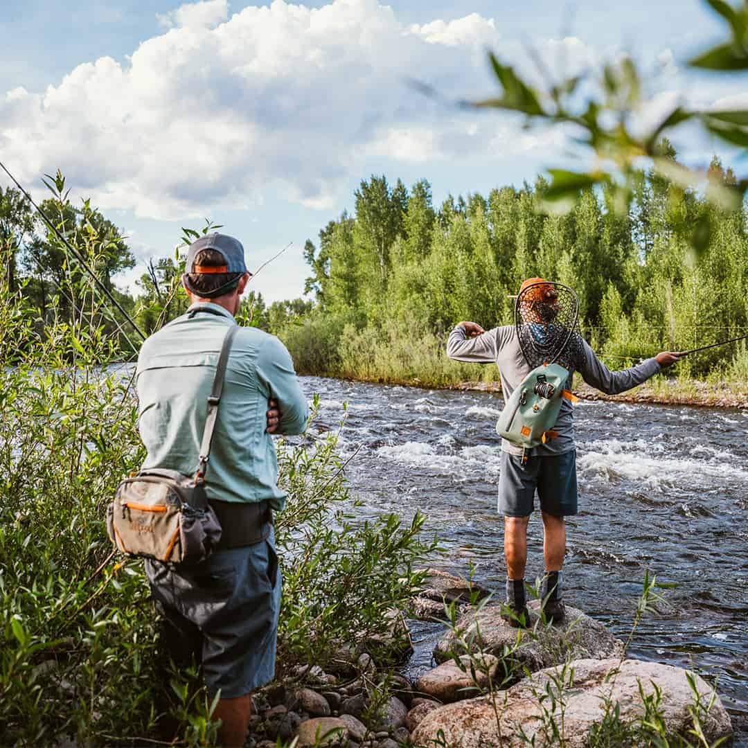 816332015694 EHLP-P Fishpond Elkhorn Lumbar Pack Pebble New Fishpond Waist Pack Front Fishing River