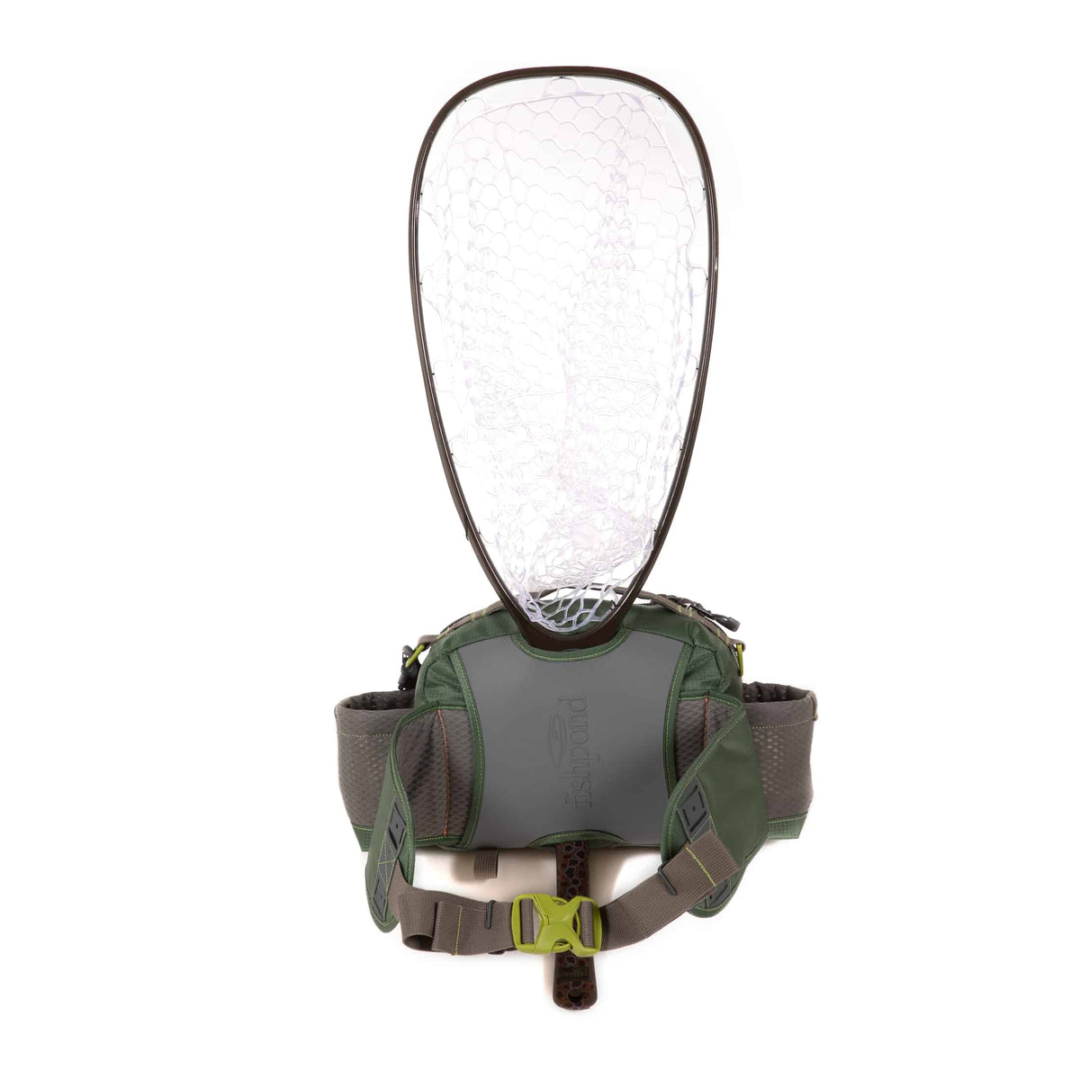 816332015700 EHLP-T Fishpond Elkhorn Lumbar Pack Tortuga New Fishpond Waist Pack Front With Fishpond Nomad Net