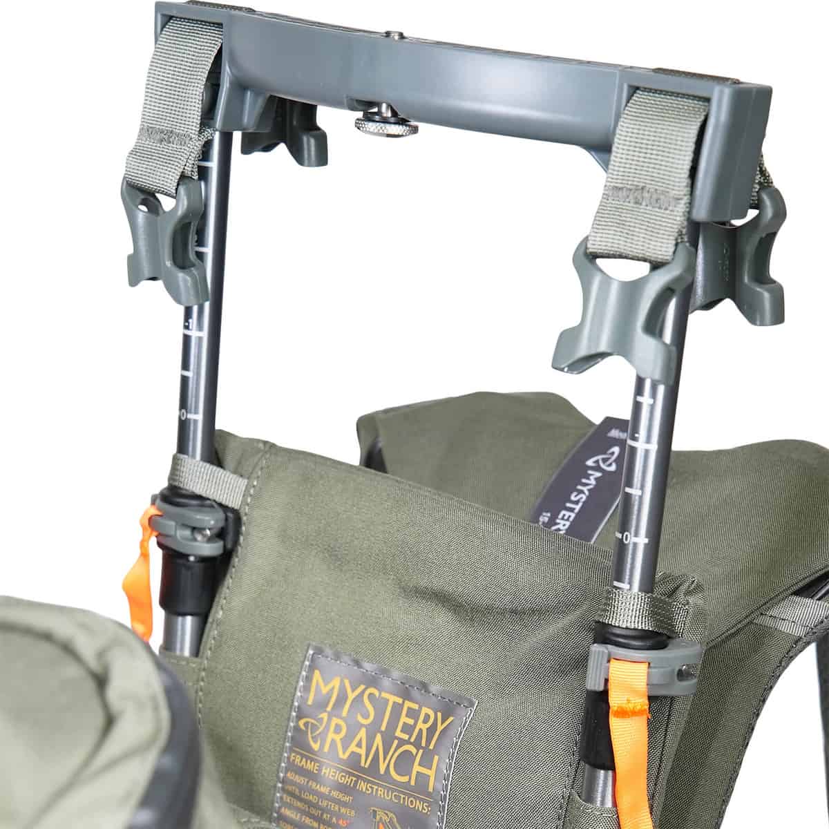 888564203477 112823 Mystery Ranch Men's Pop Up 40 Hunting Backpack Optifade Subalpine Pop-Up Frame Detail