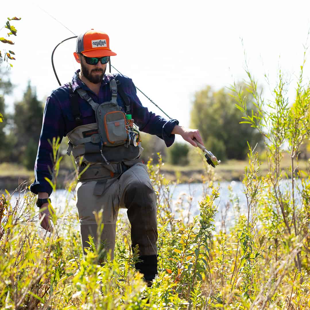 CCCPK 816332014772 Fishpond Canyon Creek Fly Fishing Chest Pack Walking Through Brush