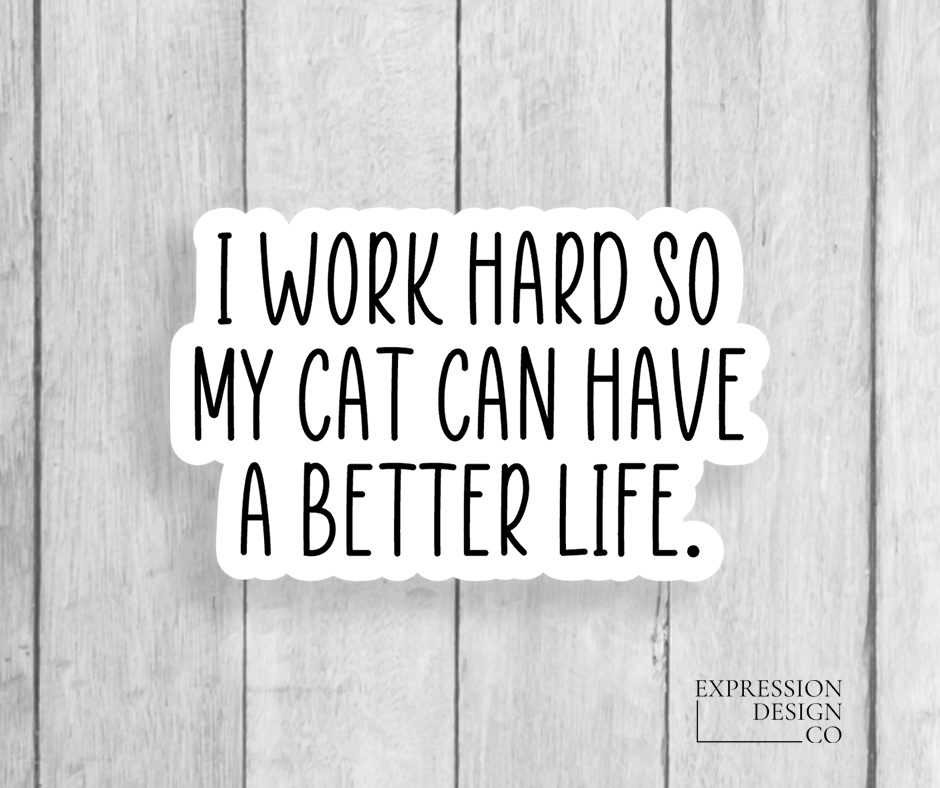 Expression Design Co - Cat Life Vinyl Sticker
