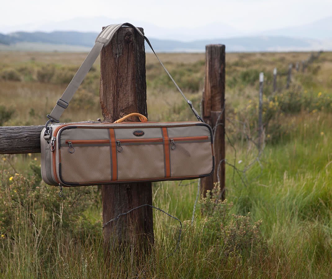 Fishpond Dakota Carry On Rod And Reel Case On Fence