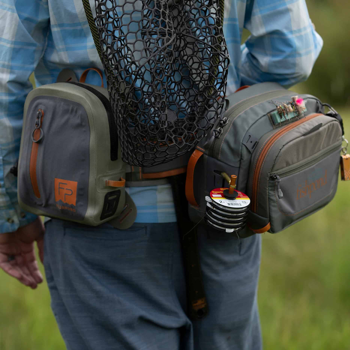 Fishpond Switchback Pro Fly Fishing Waist Pack With Thunderhead Chest Pack Waterproof Bag