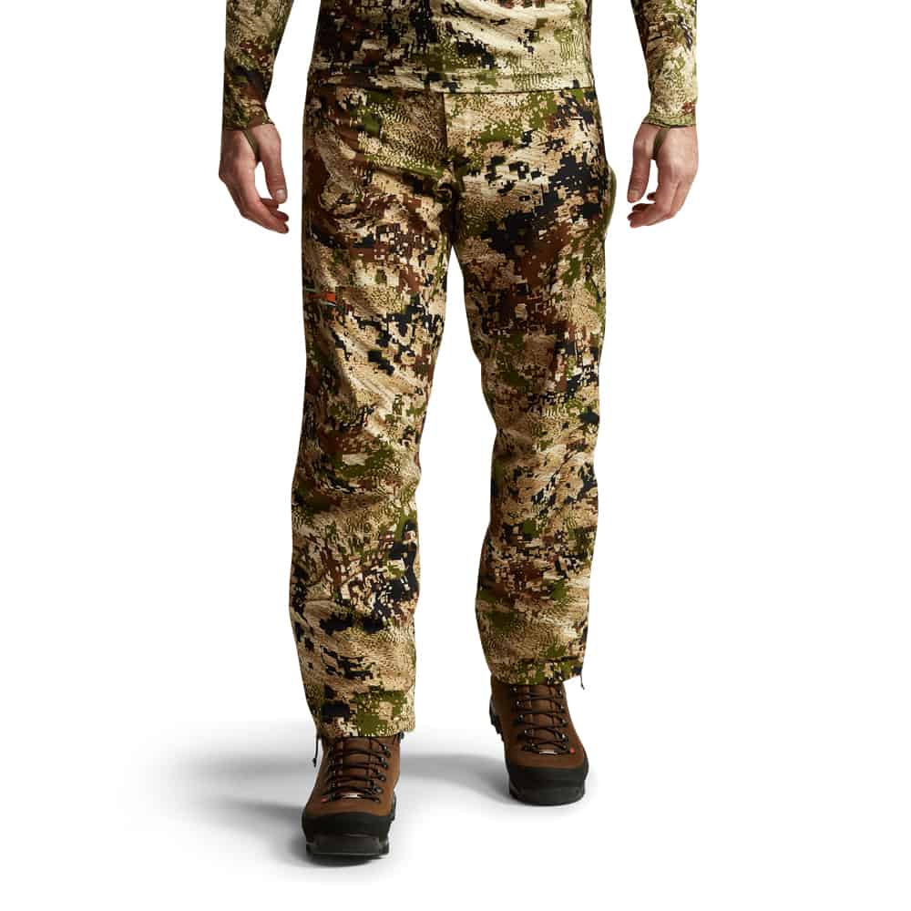 SITKA Big Game Hunting 2021 50255 Mens Dew Point Hunting Rain Pants Optifade Subalpine Studio Front Walking
