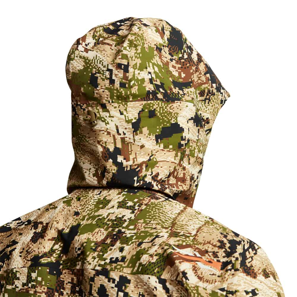 SITKA Big Gamge 2021 50254 SA Mens Dew Point Jacket Optifade Subalpine Studio Hood Detail