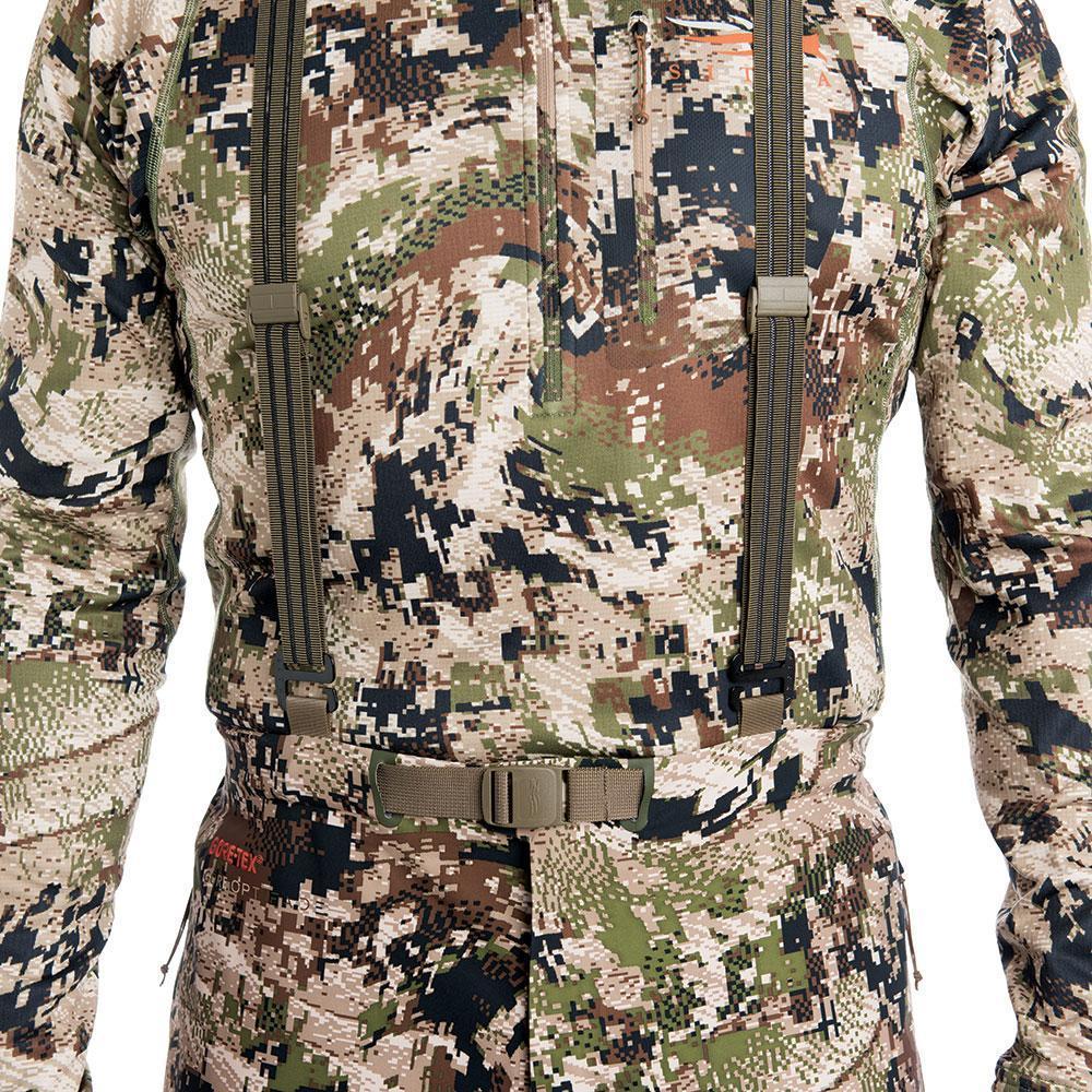 SITKA Gear Cloudburst Rain Jacket Optifade Subalpine Suspender Detail
