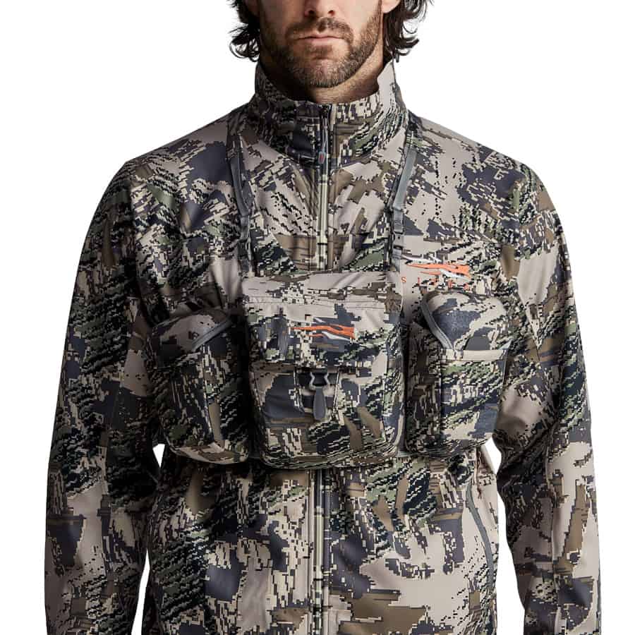 Sitka Gear Mountain Optics Binocular Harness Front With Pockets Optifade Open Country