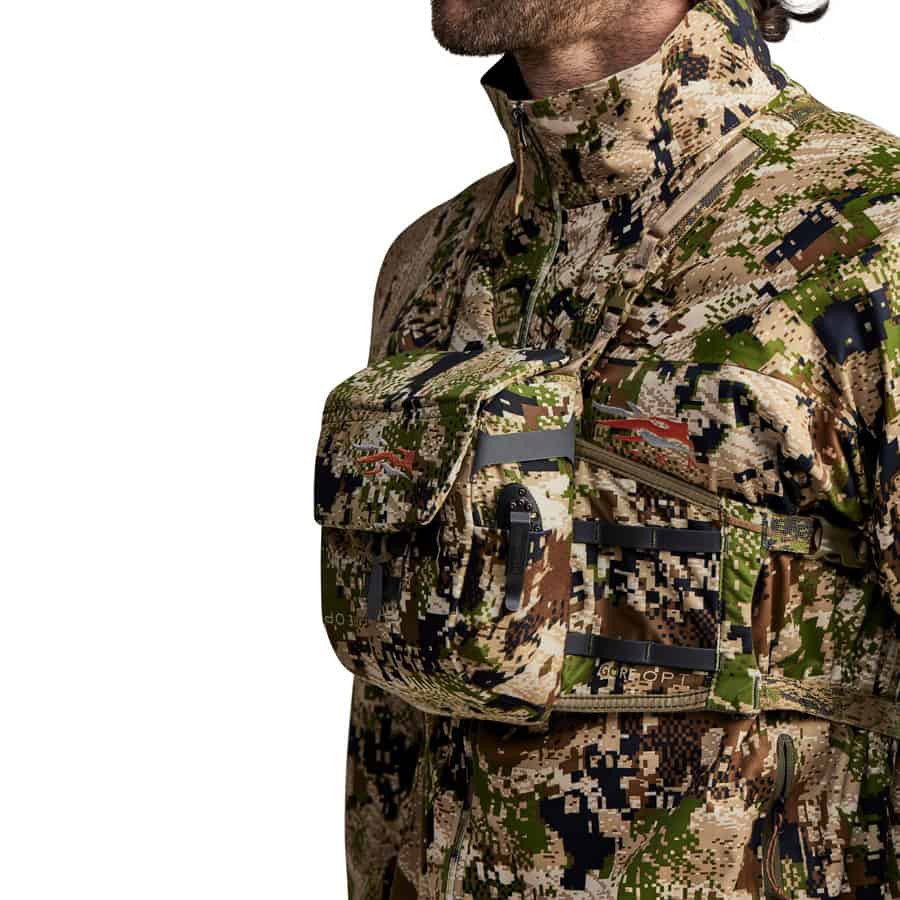 Sitka Gear Mountain Optics Binocular Harness Front Optimized With Knife