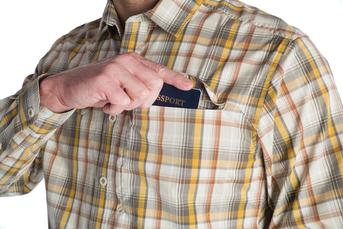 Sitka GlobeTrotter Shirt LS Cargo Plaid Pocket 2