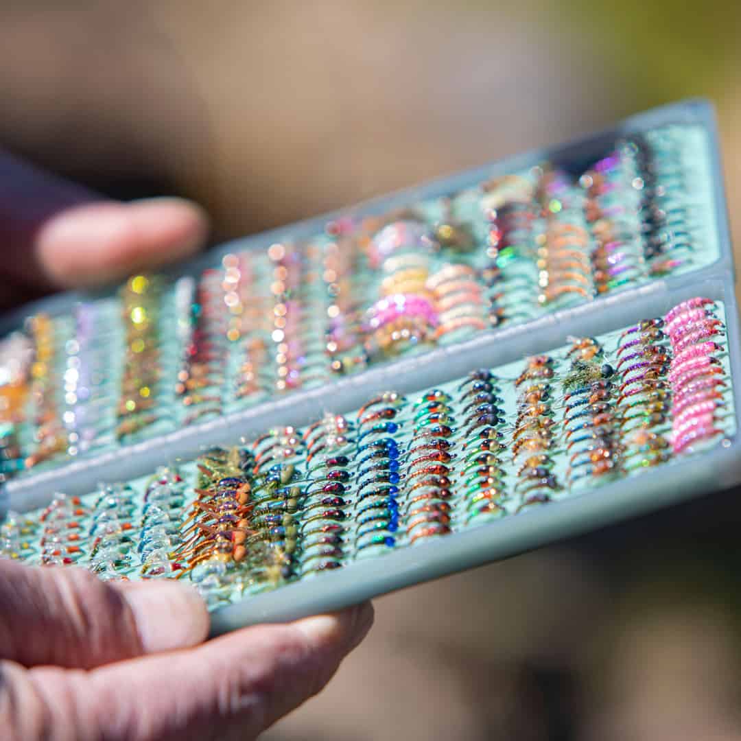 TOFB-2X 816332013867 Tacky Original 2X Double Sided Fly Box Open Outside in the Sun