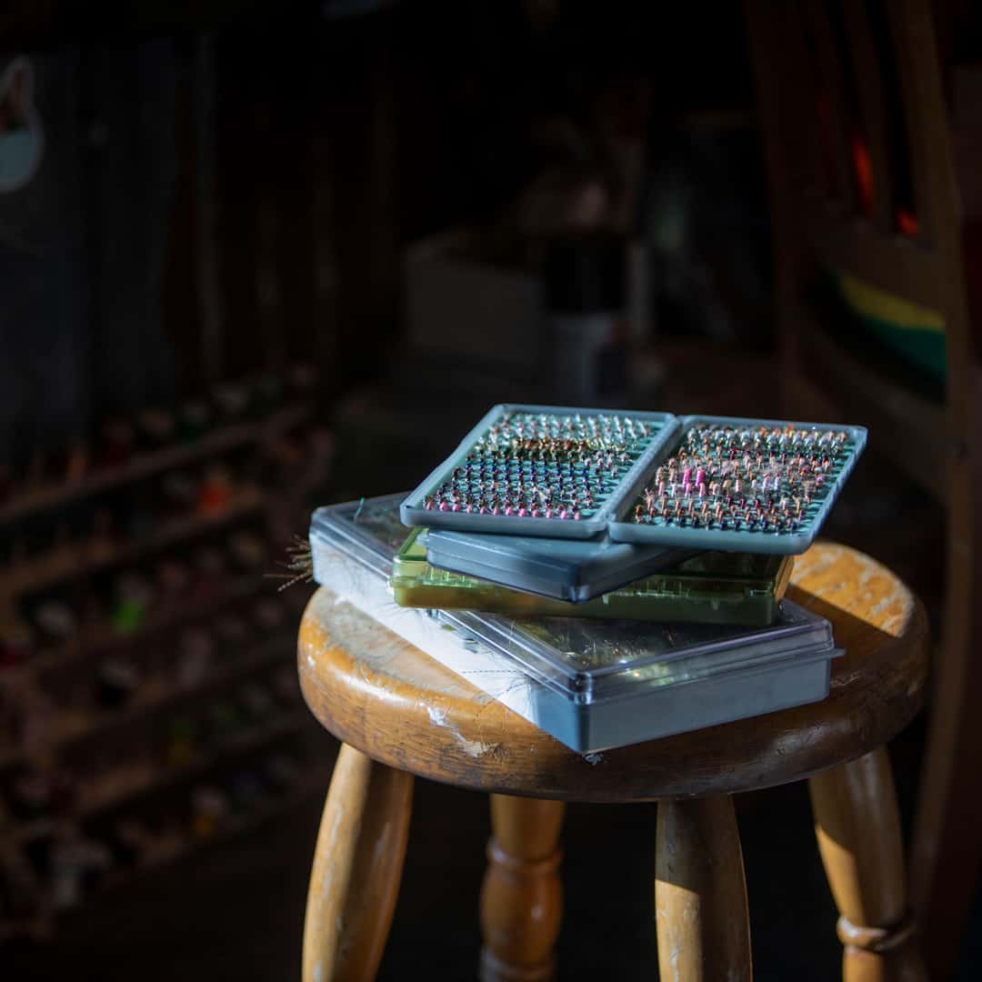 TOFB-2X 816332013867 Tacky Original 2X Double Sided Fly Box Open Outside On Fly Box Stack