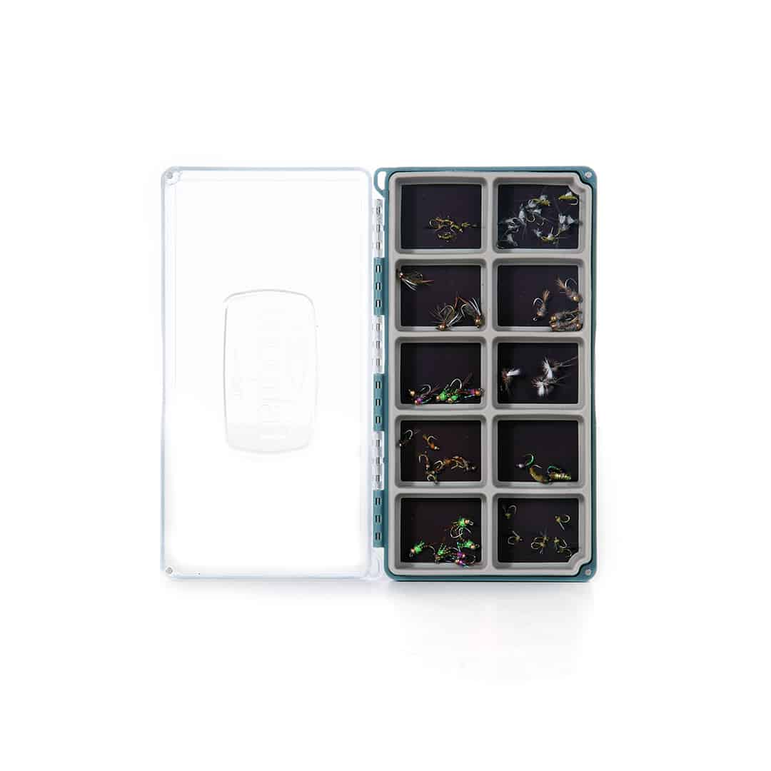 TOFB-RM-TB 816332014987 Fishpond Tacky Original Fly Box RiverMag Version Baja Blue Open Magnetic Fly Box