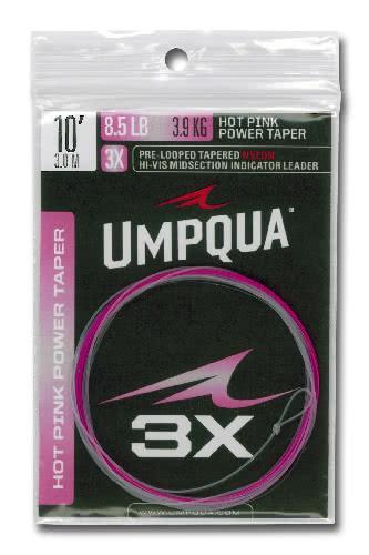 Umpqua Red Hot Power Taper Leader Pink/Yellow 4X