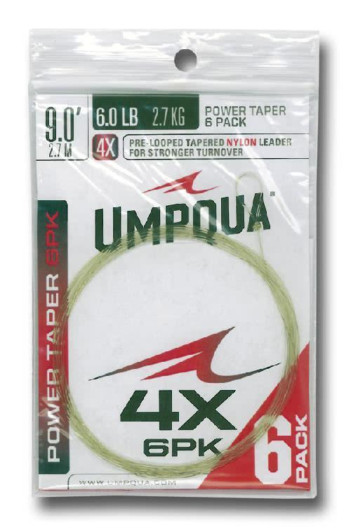 Umpqua Power Taper Leader 9 ft 2x 6 Pack