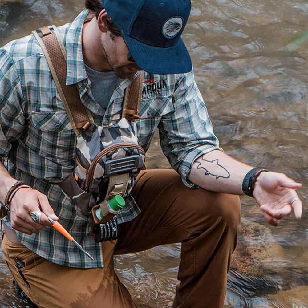 Umpqua ZS2 Shimi Shake Holder Shimazaki Dry Shake Holder Olive Loaded On-Rock Creek