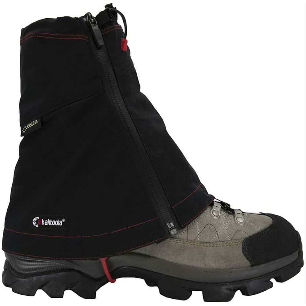 kahtoola leva hiking gaiters black mid