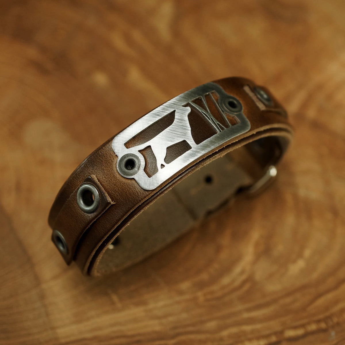 sight line provisions good dog leather bracelet