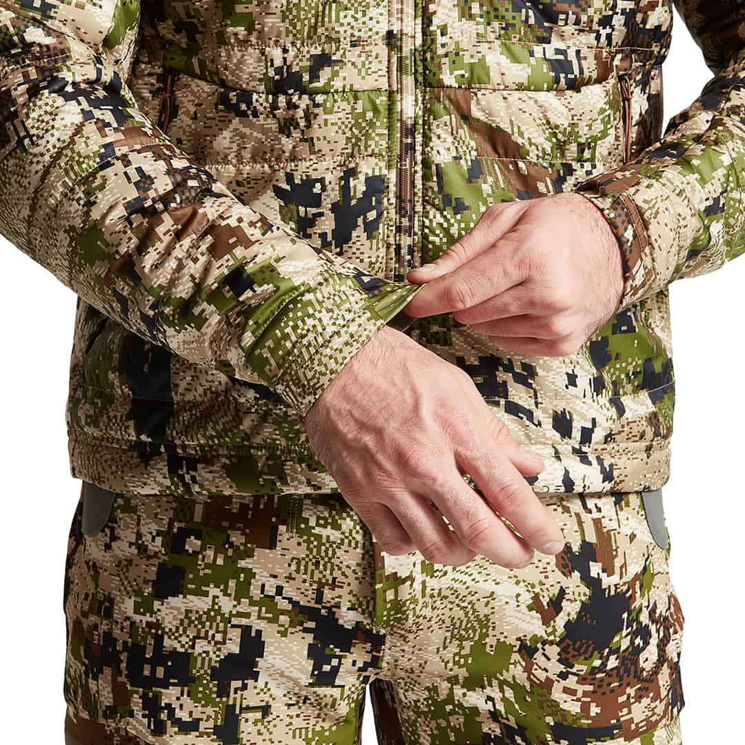sitka gear kelvin aerolite jacket optifade subalpine  cuff detail