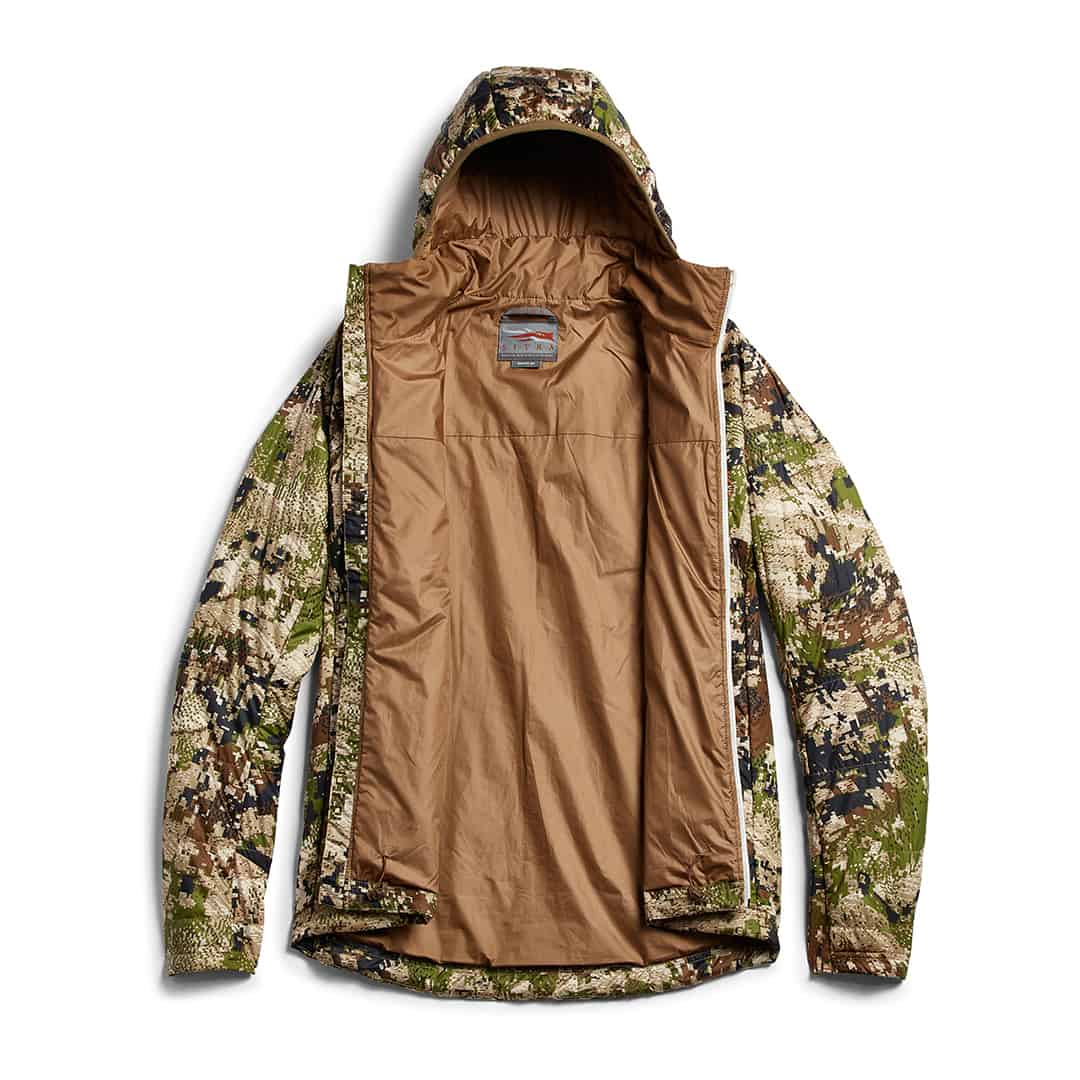 sitka gear kelvin aerolite jacket optifade subalpine  interior detail