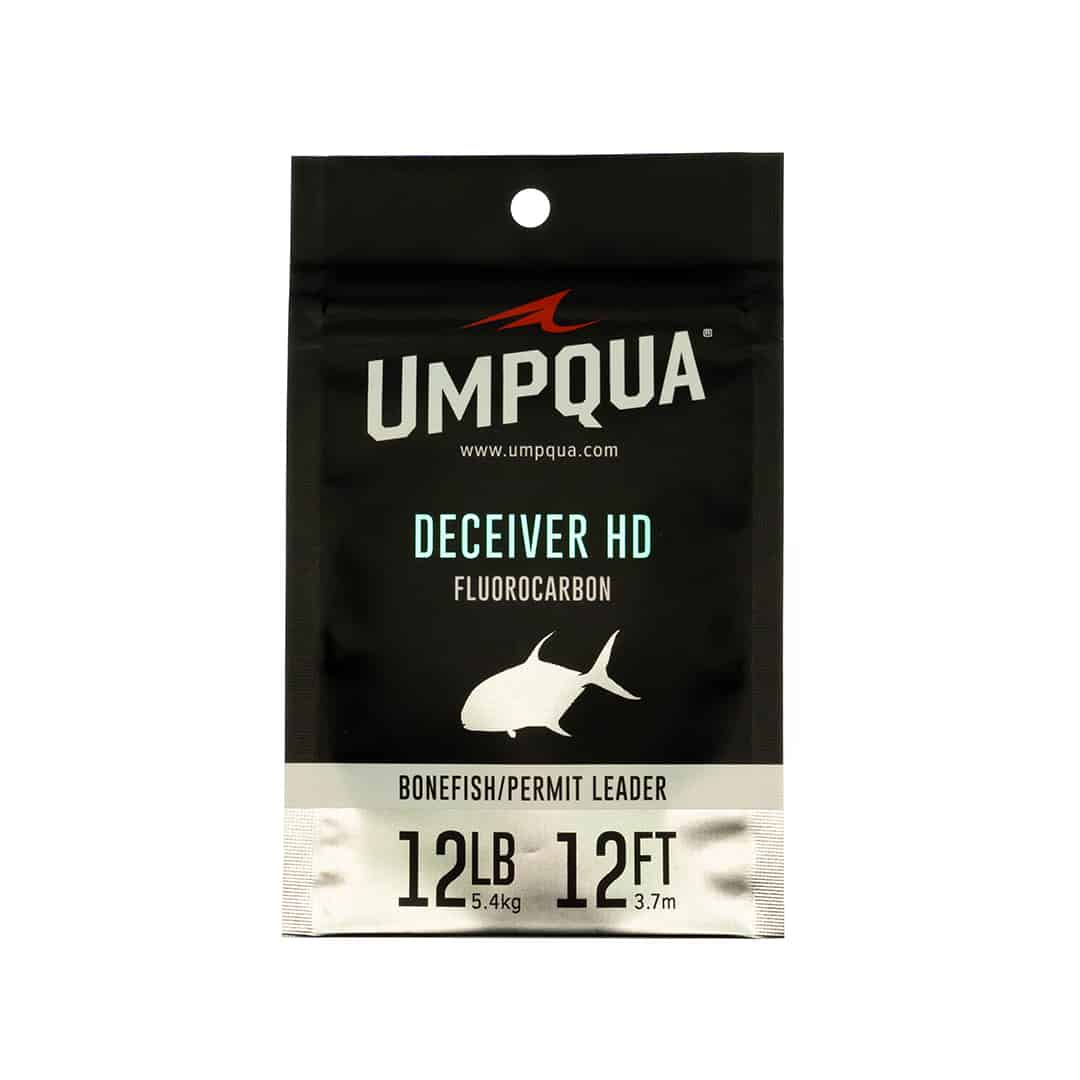 umpqua deceiver hd fluorocarbon bonefish or permit fly fishing leader 1 pack