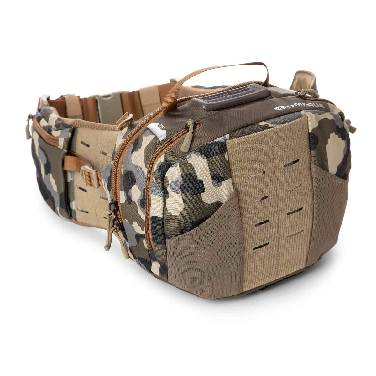umpqua zs2 ledges 650 fly fishing waist pack camo left