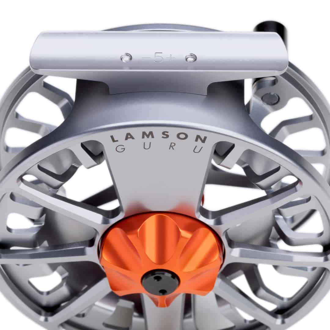 waterworks lamson guru s fly reel blaze looking down detail