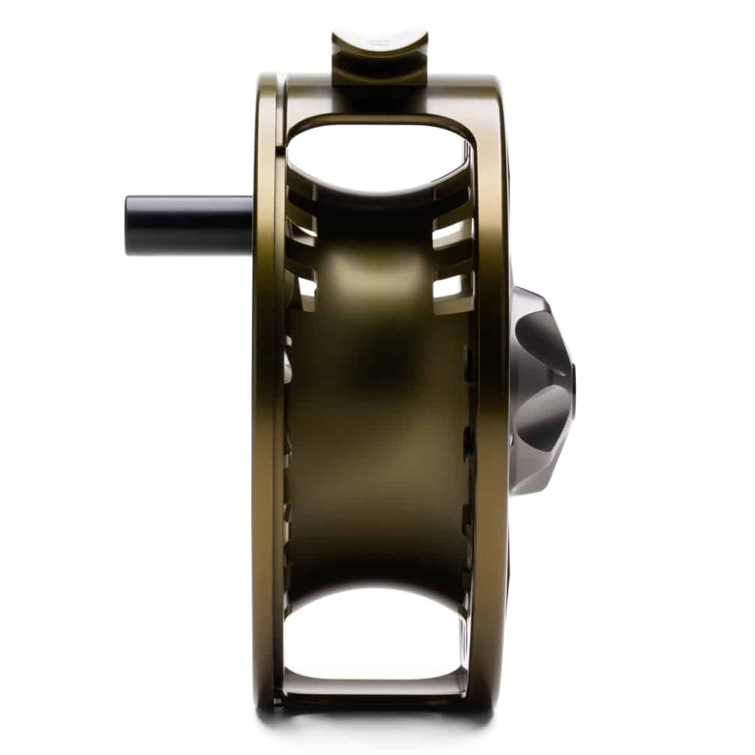 waterworks lamson guru s fly reel olive green og side profile