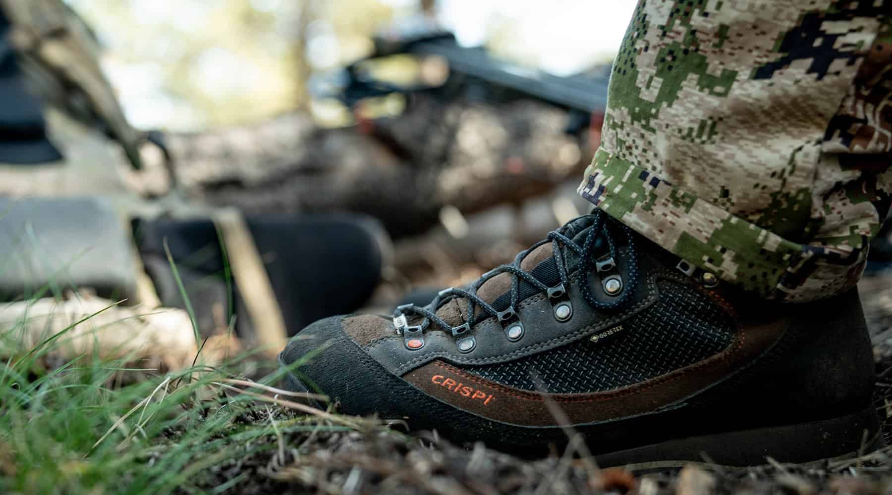 Crispi Boots On Sale - A Pair of 2024 Model Crispi Boots Sitting Around Waiting for the evening hunt - Known As The Best Hunting Boots