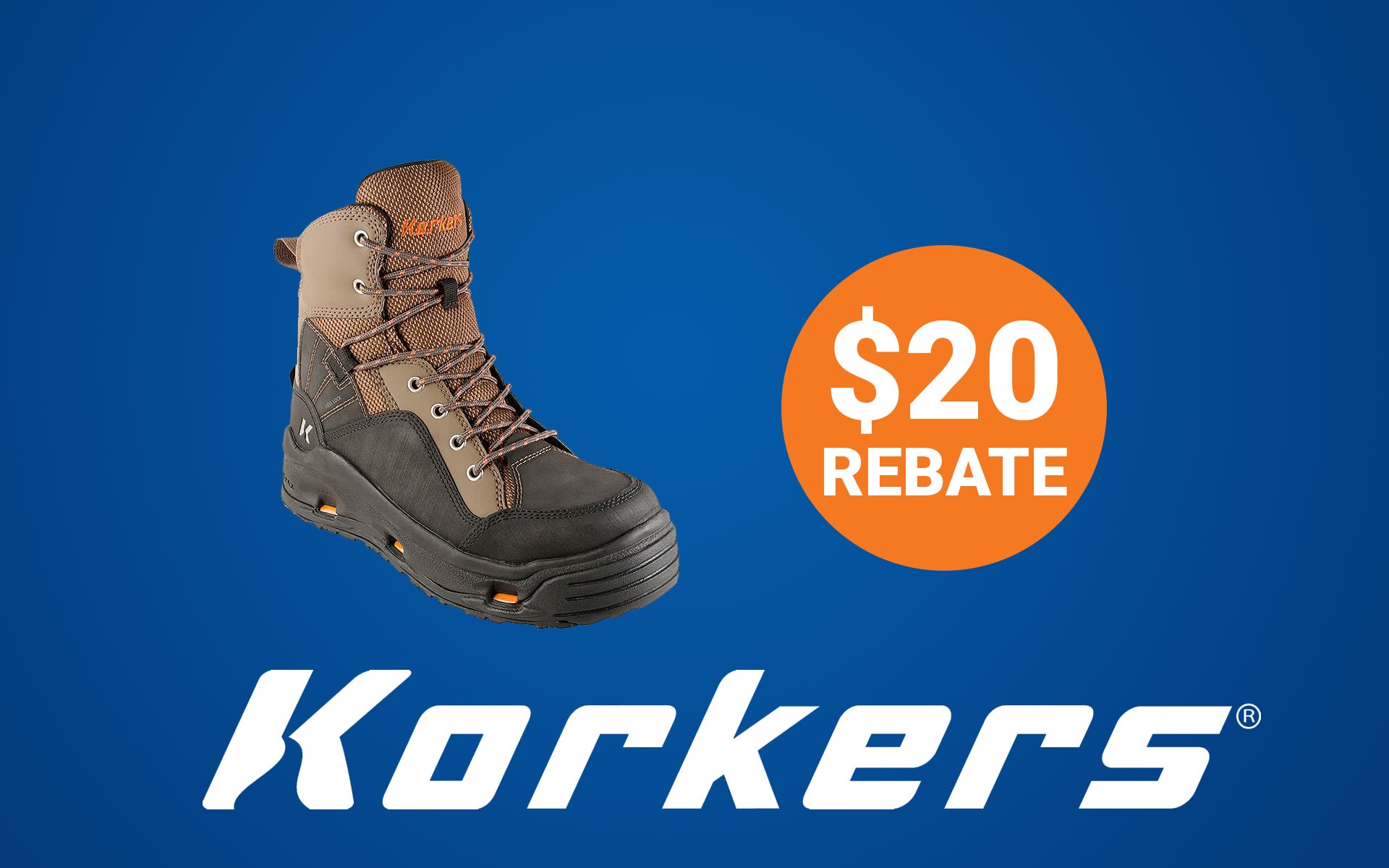 Korkers Rebate: $20 back for the month of March 2019